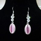 Crystal with Pink stone  Earrings