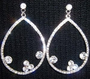Crystal Pave With Roric Tear Drop Earrings