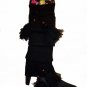 Winter Soft Acrylic Knit String withTassel Leg Warmer  Black Socks