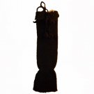 Winter Soft Acrylic Knit String with Pompom Leg Warmer Brown Socks