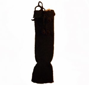 Winter Soft Acrylic Knit String with Pompom Leg Warmer Brown Socks