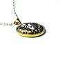 QP59 Lion Head Gold Quantum Energy Pendant with Crystals