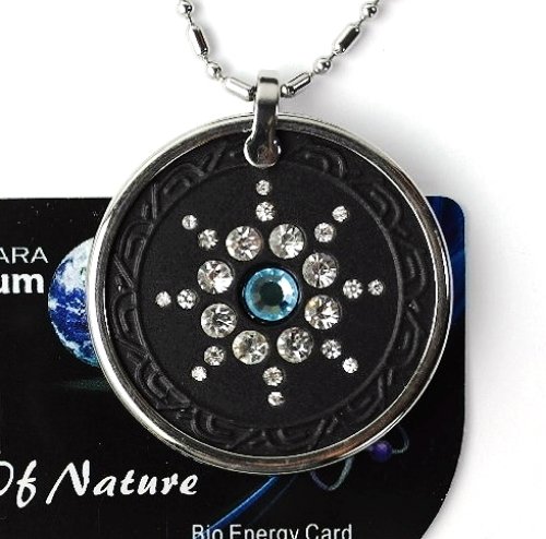 QP7 Quantum Necklace Energy 5K Negative Ion Swarovski Stone Aquamarine March New