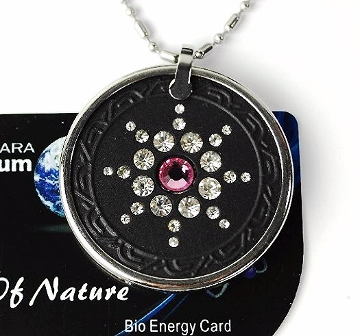 QP7 Quantum Pendant Energy 5K Negative Ion Swarovski Stone Rose October Birthday