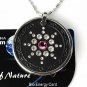 QP7 Quantum Pendant Energy 5K Negative Ion Swarovski Stone Rose October Birthday