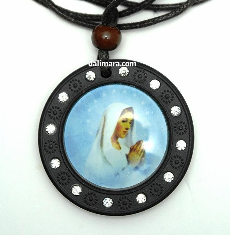 QP20 Dalimara Quantum Pendant Virgin Mary Scalar Energy Necklace w/ 12 Crystals