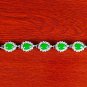 QB59 Water Drop Strength Loyalty Green Jade Quantum Bracelet