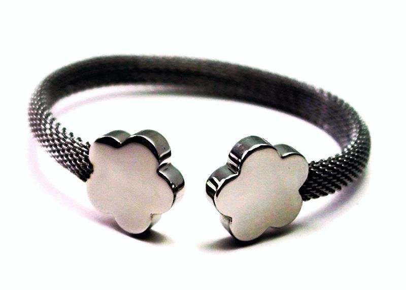 WQB5 Dalimara Women's Wire Mesh Stainless Steel Bangle Magnetic Bracelet