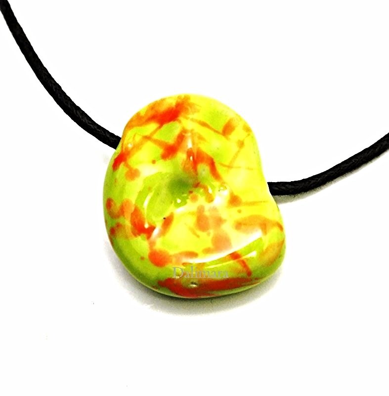 QP27 Quantum Pendant Koi Porcelain w/ 4 Energy Chips Germanium Tourmaline Magnet
