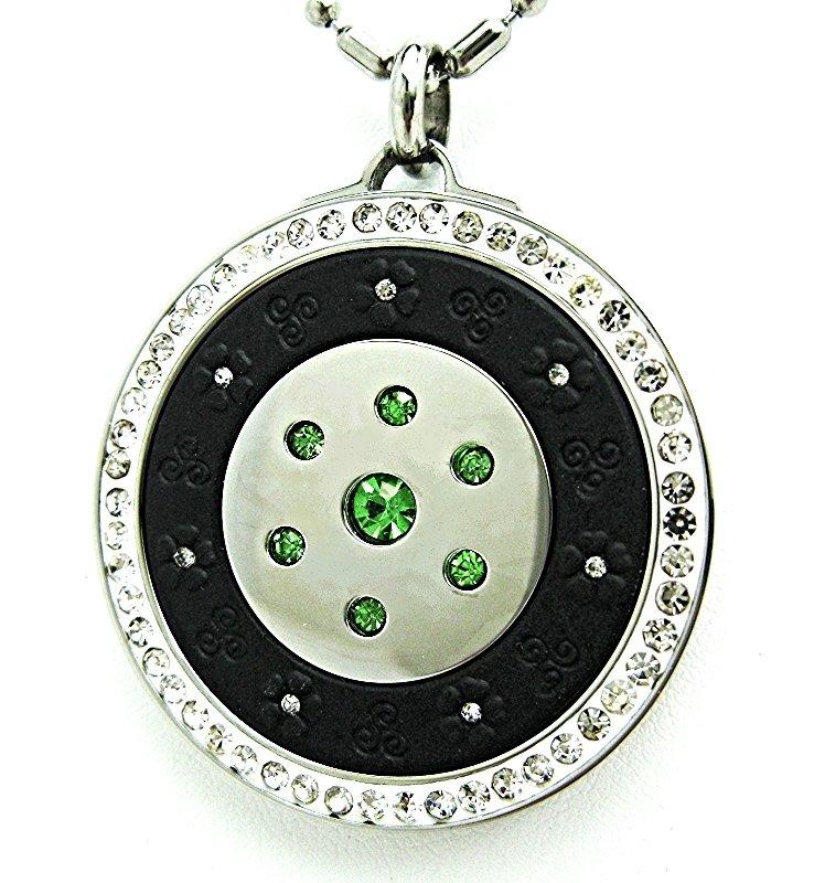 QP12 Dalimara Pendant Green Crystal