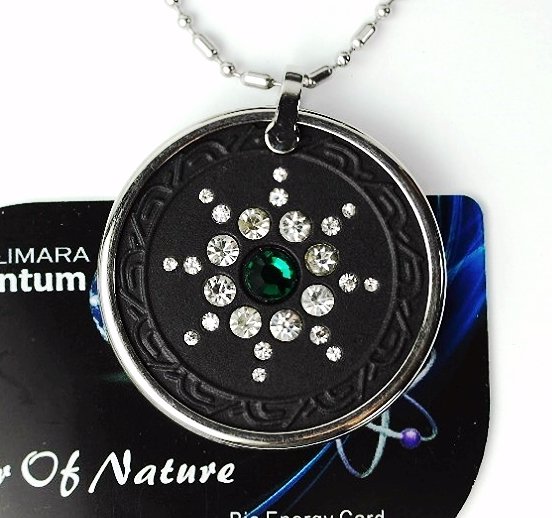 QP7 Dalimara Quantum Pendant Energy 5K Neg Ions Swarovski Emerald May