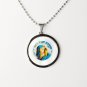 QR13 Our Lady of Fatima Virgin Mary Mother of Pearl Energy Pendant
