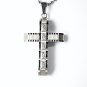 QC57S 5-Stone Cross Energy Pendant Necklace