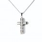QC57S 5-Stone Cross Energy Pendant Necklace