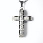 QC57S 5-Stone Cross Energy Pendant Necklace
