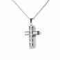 QC57S 5-Stone Cross Energy Pendant Necklace