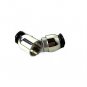 QBL23 Saiki Black Braided Leather & Stainless Steel Magnetic Bracelet