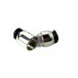 QBL23 Saiki Black Braided Leather & Stainless Steel Magnetic Bracelet