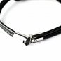 QBL25 Sendai Dual-Cord Leather & Stainless Steel Plate Energy Bracelet