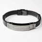 QB6 Itoman Black Silicone & Black SS Magnetic Quantum Energy Bracelet