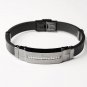 QB6 Itoman Black Silicone & Black SS Magnetic Quantum Energy Bracelet