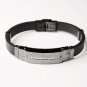 QB6 Itoman Black Silicone & Black SS Magnetic Quantum Energy Bracelet