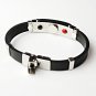 QB7 Itoman Black Silicone & SS Magnetic Quantum Energy Bracelet