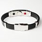 QB7 Itoman Black Silicone & SS Magnetic Quantum Energy Bracelet