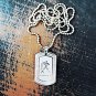 QP34 Aquarius Zodiac Quantum Pendant Dog Tag Stainless Steel