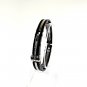 QB45 Tejo 50 Shades of Grey Inspired Handcuff Crystals Men Energy Bracelet Black