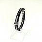 QB45 Tejo 50 Shades of Grey Inspired Handcuff Crystals Men Energy Bracelet Black