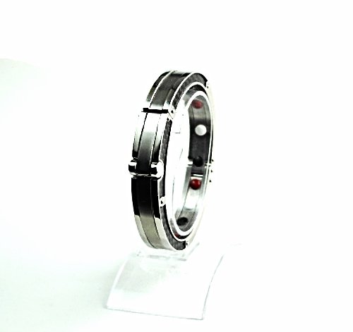 QB46 Hatori 50 Shades of Grey Handcuff Carbon fiber Quantum Energy Bracelet