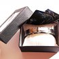 QB46 Hatori 50 Shades of Grey Handcuff Carbon fiber Quantum Energy Bracelet