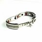 QB46 Hatori 50 Shades of Grey Handcuff Carbon fiber Quantum Energy Bracelet