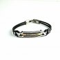 QB48 Dalimara Kasugai Double-cord Rubber & Stainless Steel Crystal Gold Bracelet