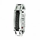 QB49 Dalimara Attica Quantum Stainless Steel Bracelet Greek Key 2-Tone