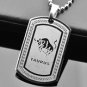 QP34 Taurus Zodiac Quantum Pendant Dog Tag Stainless Steel