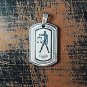 QP34 Libra Zodiac Quantum Pendant Dog Tag Stainless Steel