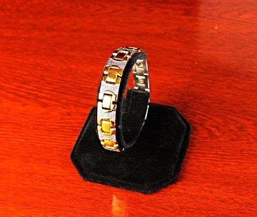 QB66 Kanzaki Quantum Energy 2-Tone Stainless Steel Bracelet
