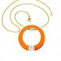 QP45 Circle of Life Orange Energy Quantum Pendant 5.5ct Crystal