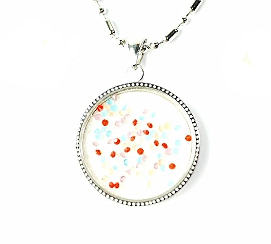 QP53 Sakura Classic Quantum Energy Pendant Multi-color Crystals