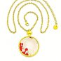 QP52 Sakura Gold Quantum Energy Pendant Crystals