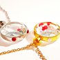 QP52 Sakura Gold Quantum Energy Pendant Crystals