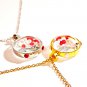 QP52 Sakura Gold Quantum Energy Pendant Crystals