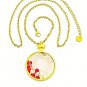 QP52 Sakura Gold Quantum Energy Pendant Crystals