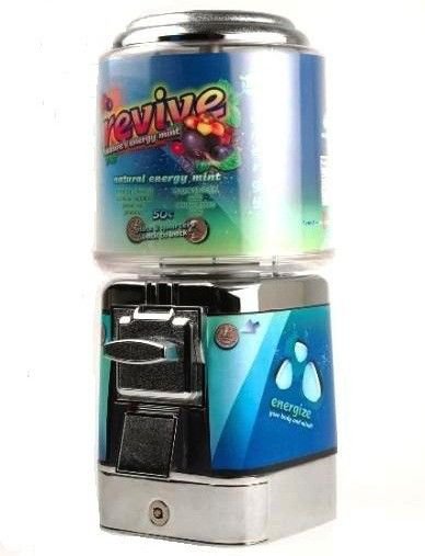 Brand New - Revive Energy Mint Machine Candy Machine Gumball Dispenser