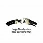 QBL15 Kaizu Black Braided Leather & Stainless Steel Magnetic Bracelet