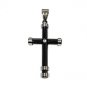 QC48 Black Cross Energy Power Pendant with Crystal