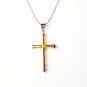 QC48 Black Cross Energy Power Pendant with Crystal
