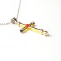 QC48 Black Cross Energy Power Pendant with Crystal